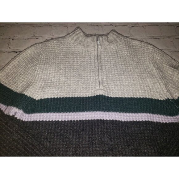 𝅺NWT Cat & Jack Boys Size Medium Zip Up Pull Over Knit Sweater Color Block - Picture 2 of 5